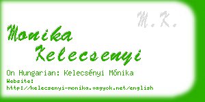 monika kelecsenyi business card